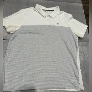 Calvin Klein Men's Polo in White and Gray